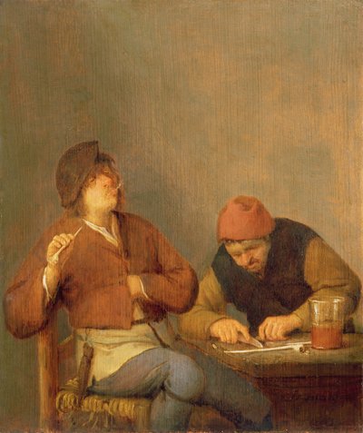 Dva kuřáci v interiéru, 1643 od Adriaen Jansz. van Ostade