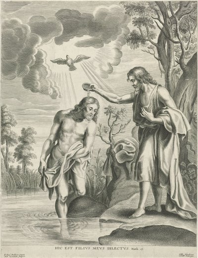 Křest Kristův od Adriaen Lommelin