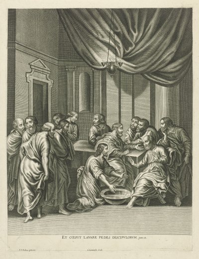 Mytí nohou Petra od Adriaen Lommelin