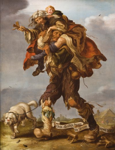 Alegorie chudoby, 30. léta 17. století od Adriaen Pietersz van de Venne