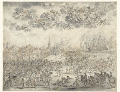 Odjezd Karla II ze Scheveningenu Nalodění krále Karla II v Scheveningenu, 2. června 1660 od Adriaen Pietersz van de Venne
