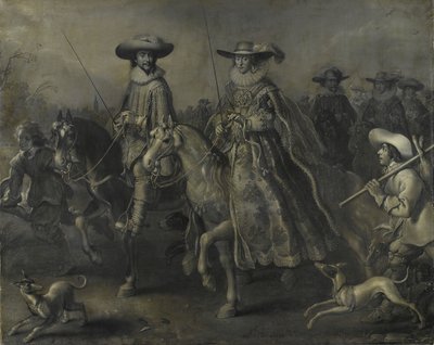 Fridrich V. a jeho manželka Alžběta Stuartovna od Adriaen Pietersz. van de Venne