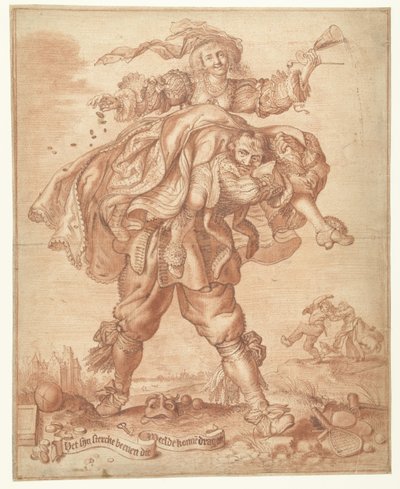 Přenášet luxus vyžaduje silné nohy „Nosit luxus vyžaduje silné nohy“ od Adriaen Pietersz van de Venne
