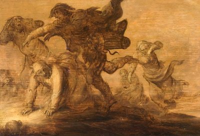 Rolníci na útěku od Adriaen Pietersz van de Venne