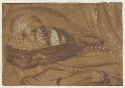 Princ Maurits z Orange na smrtelné posteli od Adriaen Pietersz van de Venne