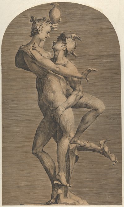Mercury Abducting Psyche, ca. 1620. od Adriaen de Vries