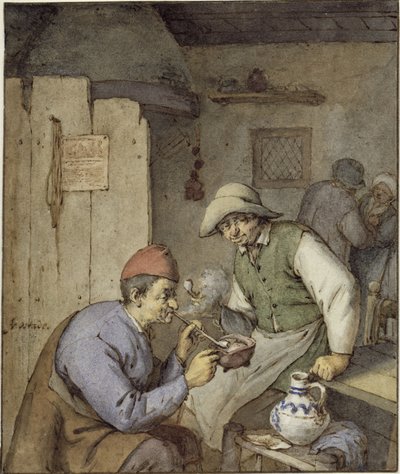 Rolníci v hostinci od Adriaen van Ostade
