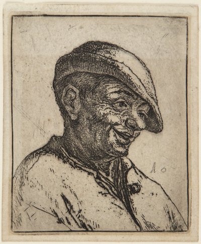 Busta smějícího se sedláka od Adriaen van Ostade