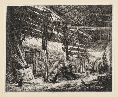 Stodola od Adriaen van Ostade