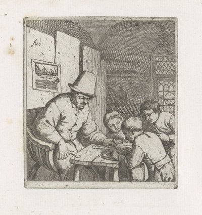 Tři studenti s učitelem od Adriaen van Ostade