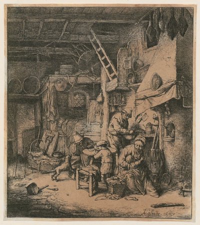 Rodina od Adriaen van Ostade