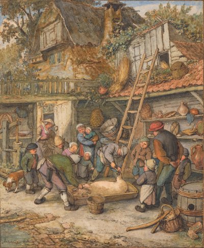Oholení prasete od Adriaen van Ostade