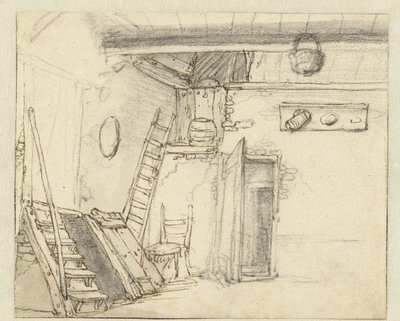 Roh interiéru stodoly od Adriaen van Ostade