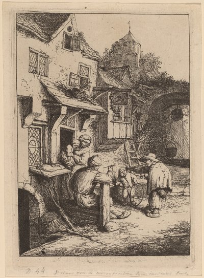 Hrbatý houslista od Adriaen van Ostade