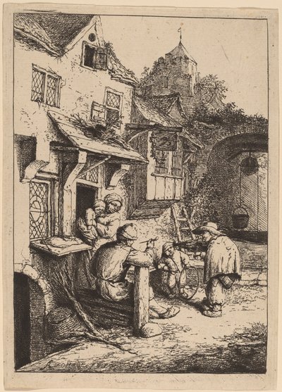 Hrbatý houslista od Adriaen van Ostade
