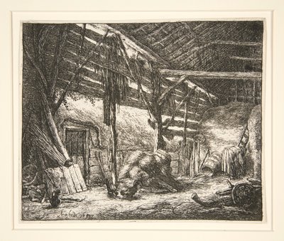 Interiér stodoly od Adriaen van Ostade