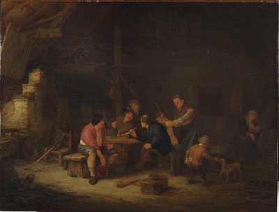 Interiér s rolníky od Adriaen Jansz. van Ostade