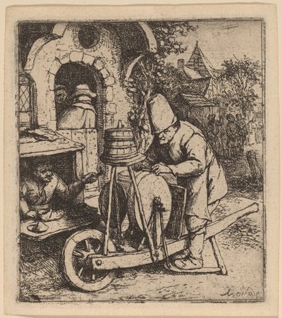 Brusič nožů od Adriaen van Ostade