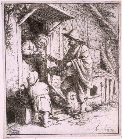 Der Brillenhändler (Bartsch 29) od Adriaen van Ostade