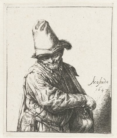obraceč navijáku lyrový muž od Adriaen van Ostade