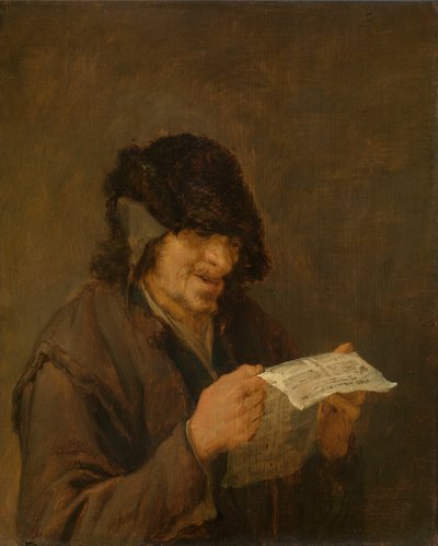 Muž čtoucí noviny od Adriaen van Ostade