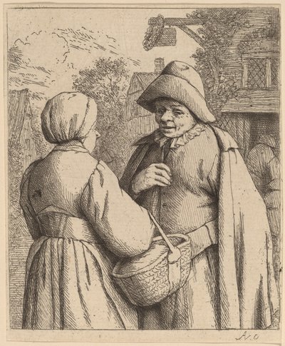 Muž a žena konverzují od Adriaen van Ostade