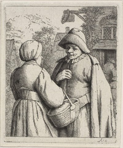 Muž a žena konverzují od Adriaen van Ostade