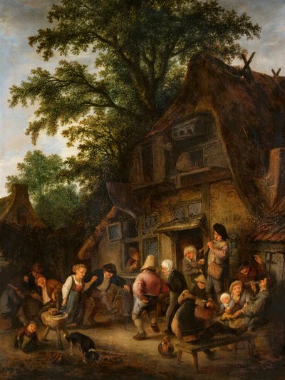 Selský tanec u krčmy od Adriaen van Ostade