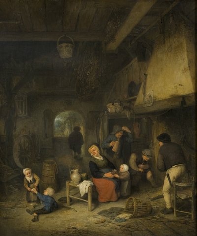 Rolnická rodina v hostinci od Adriaen van Ostade