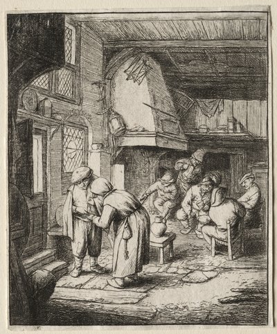 Rolník vyrovnává svůj dluh od Adriaen van Ostade