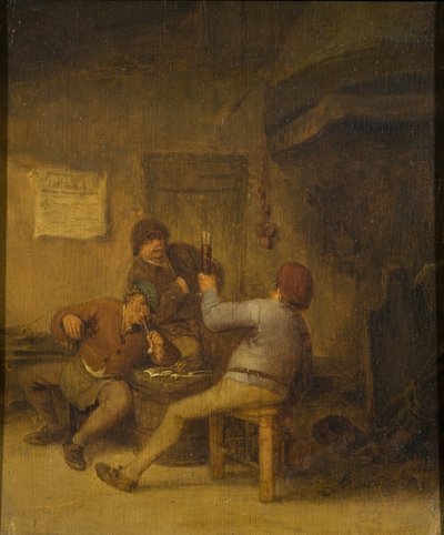 Venkované pijící a kouřící od Adriaen van Ostade