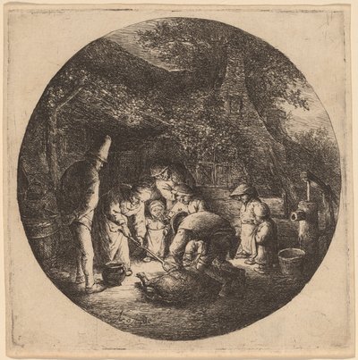 Porážeči prasat od Adriaen van Ostade