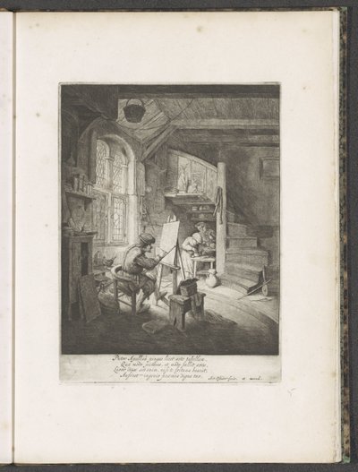 Malíř ve svém ateliéru od Adriaen van Ostade