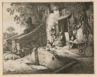 Přadlena od Adriaen van Ostade