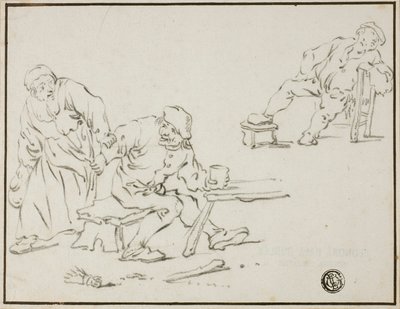 Scéna z hospody od Adriaen van Ostade