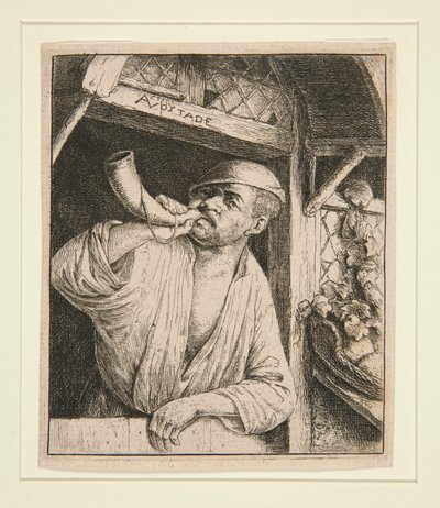 Baker troubí na roh od Adriaen van Ostade