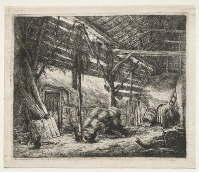 Stodola od Adriaen van Ostade
