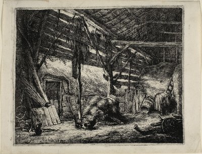 Stodola od Adriaen van Ostade
