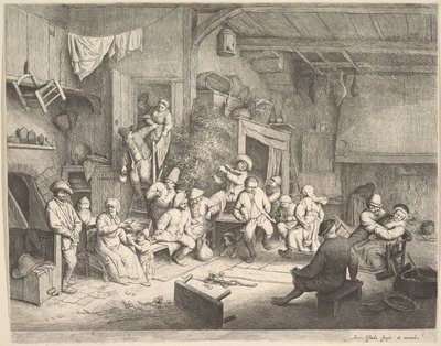 Tanec v hostinci od Adriaen van Ostade