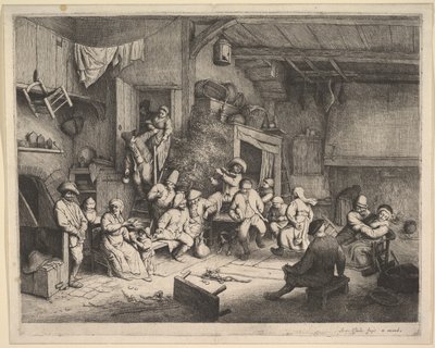 Tanec v hostinci od Adriaen van Ostade