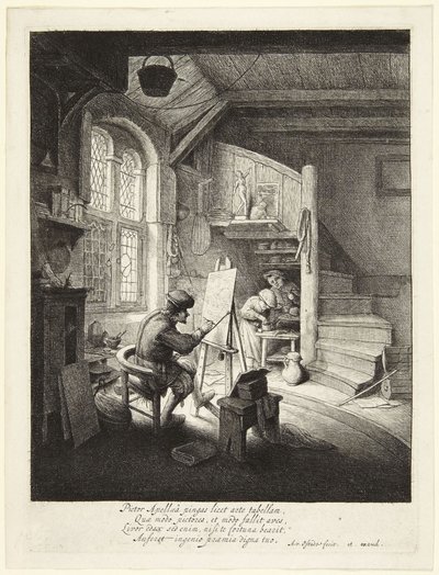 Malíř ve svém ateliéru od Adriaen van Ostade