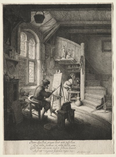 Malířský ateliér od Adriaen van Ostade