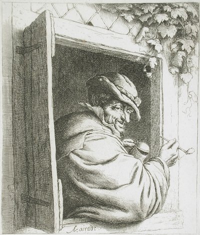 Kuřák u okna od Adriaen van Ostade