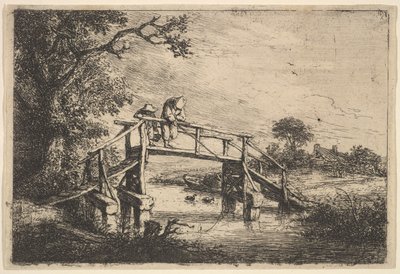 Dva rybáři na mostě, 1647. od Adriaen van Ostade