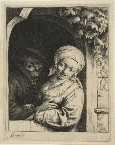 Vesnická romantika od Adriaen van Ostade