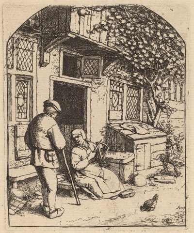Žena navíjející se na cívku (La Devideuse) od Adriaen van Ostade