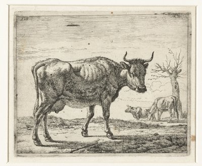 Tři krávy Různá zvířata (název série) od Adriaen van de Velde