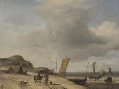 Duny v Scheveningenu (olej na dřevě) od Adriaen van de Velde