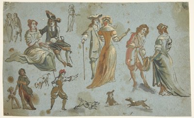 Figurové studie od Adriaen van de Velde