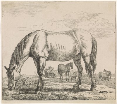 pasoucího se koně Hospodářská zvířata (název seriálu) od Adriaen van de Velde